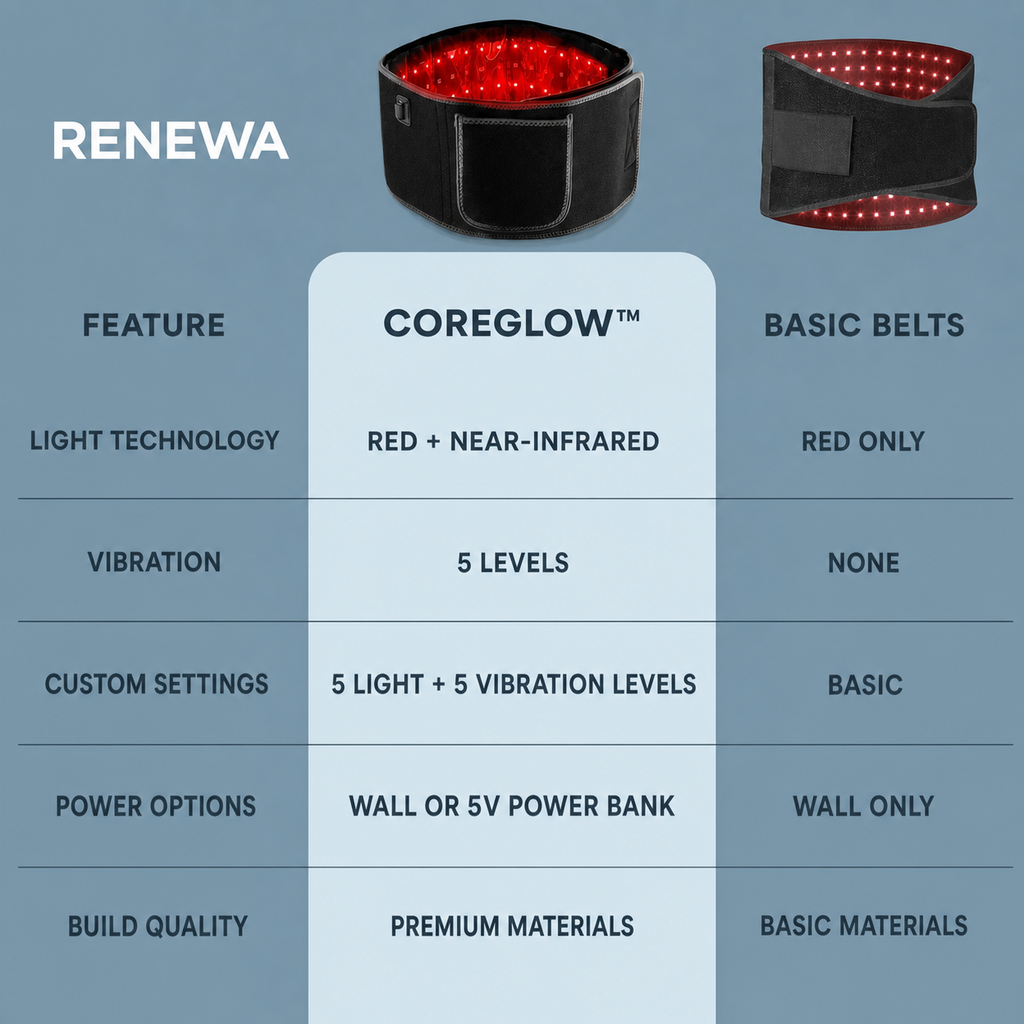 RENEWA CoreGlow™ Red Light Therapy Belt